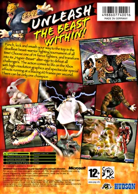 Bloody Roar Extreme (USA) box cover back